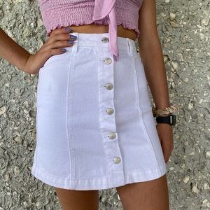 White button down skirt
